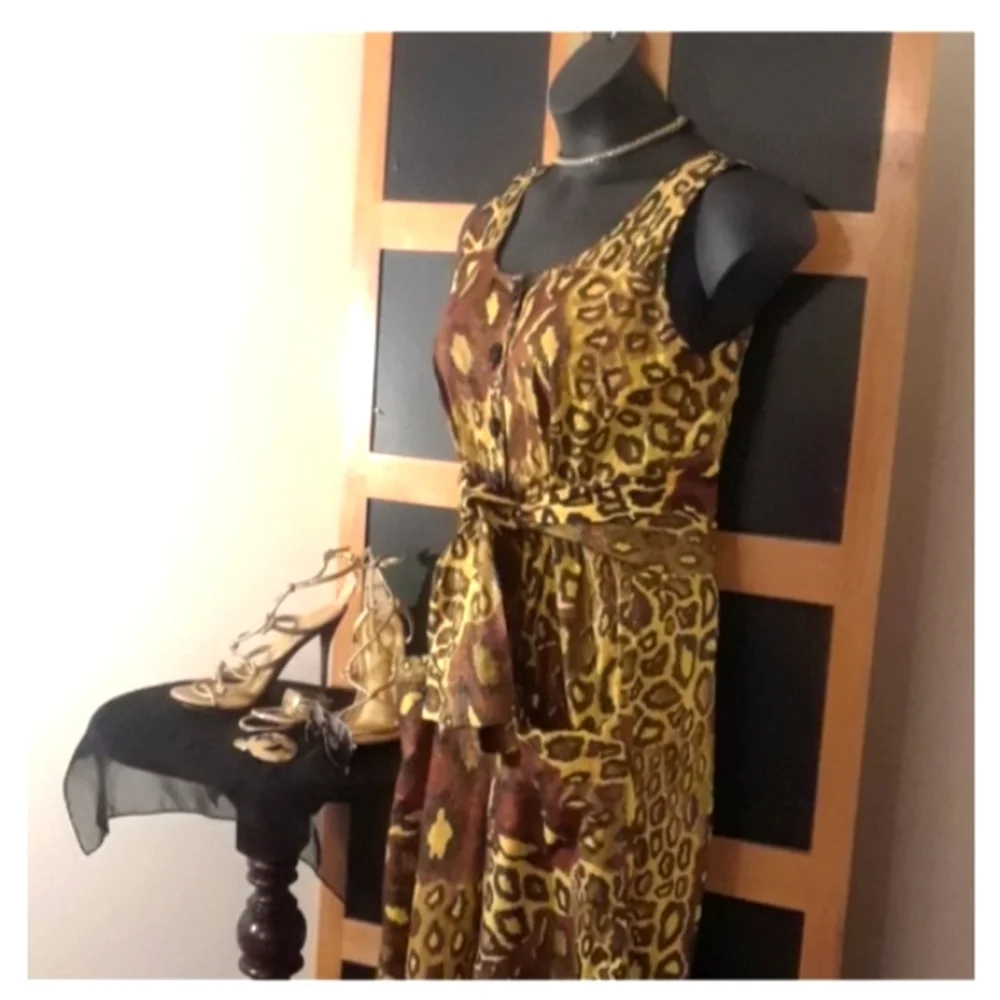 ANIMAL PRINT JUMPER W/Head Wrap NWOT